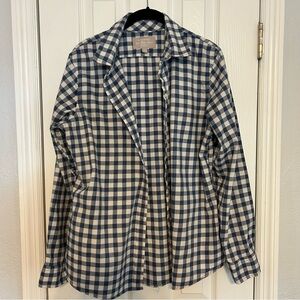 Women's Blue and white button down